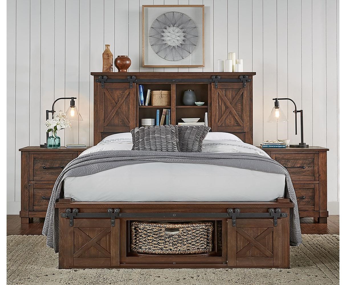 AAmerica Sun Valley King Storage Platform Bed Furniture Superstore